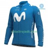Cykeltøj Langærmet Vinter + Bib Cykelbukser 2020 Movistar Team N001